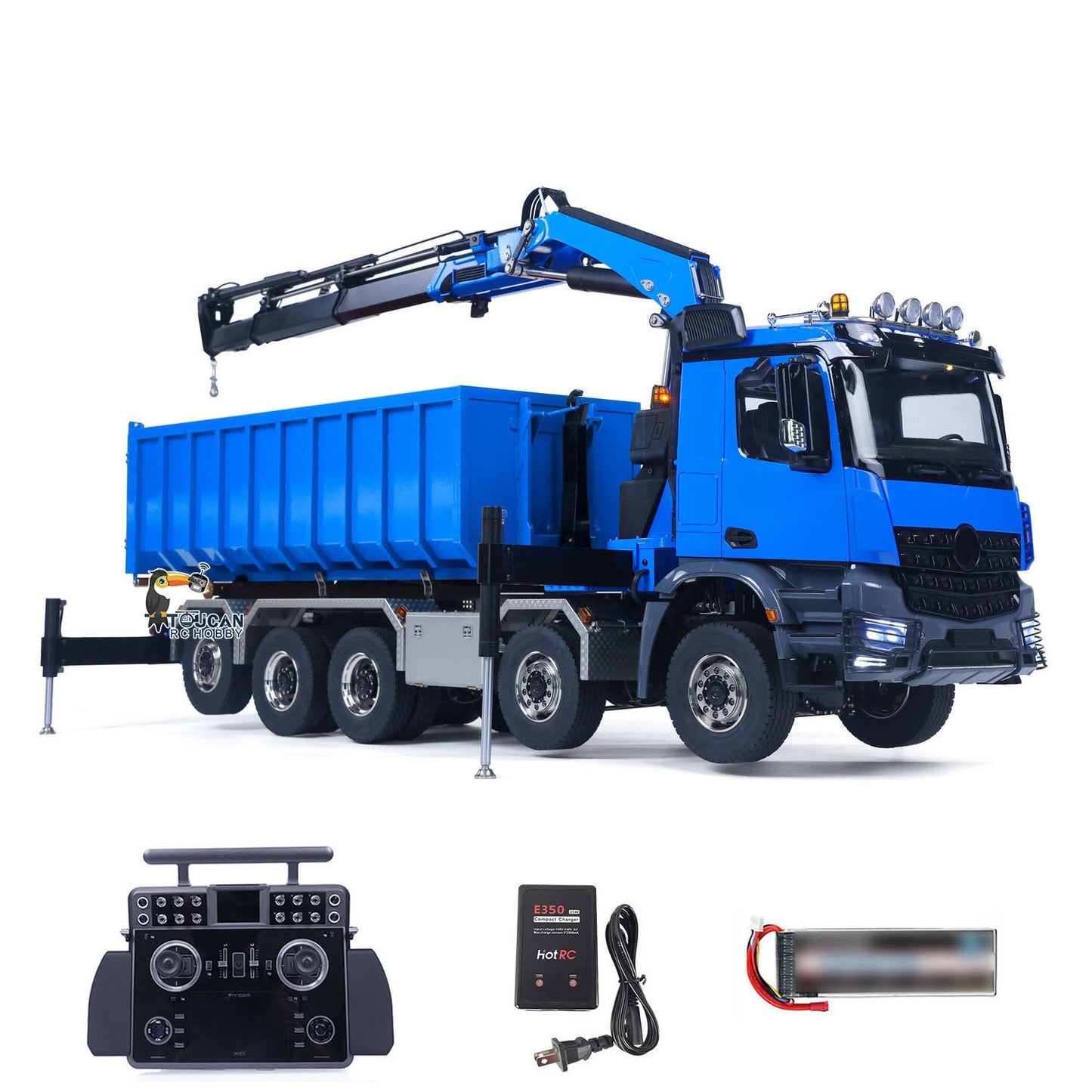 10x10 1/14 RC Hydraulikkran LKW Volldumper RTR XRLite Radio