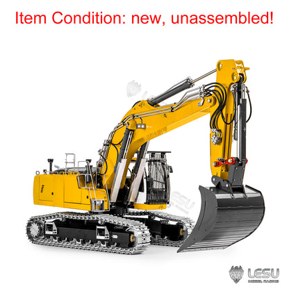 LESU AOUE LR956 1/14 RC Hydraulic Excavator KIT Metal 2 Arms Remote Control Digger Model 4MPA Dual Pumps Light 6CH Brass Valve