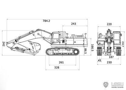 1/14 LESU PC360 KIT RC Hydraulic Excavator AC360 B0002