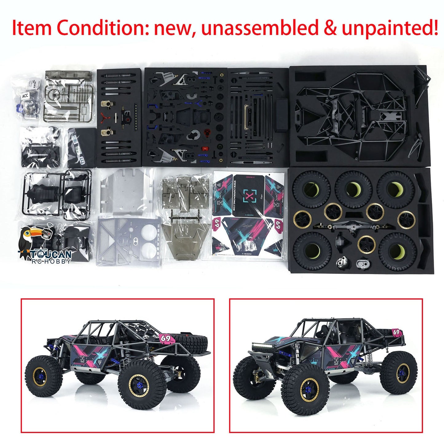 IN STOCK Capo 1/8 RC Crawler Car U4 CD1582X Remote Control Racing Vehicles KIT