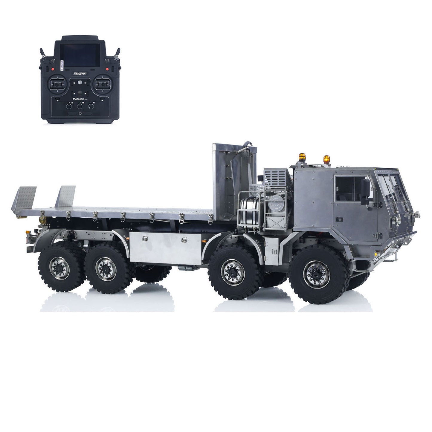 Metal 1/14 RC Hydraulic Off Road Military Truck T815 Remote Control 3Speed 8*8 Roll on off Dumper Model Paladin ST8 Radio