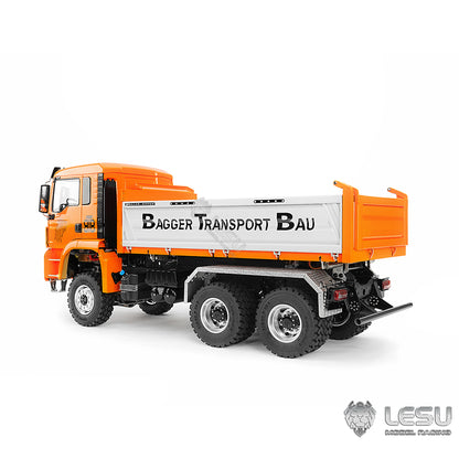 LESU TGS 1/14 RC Hydraulic Dump Truck 6x6 Metal Remote Control Dumper Car Model