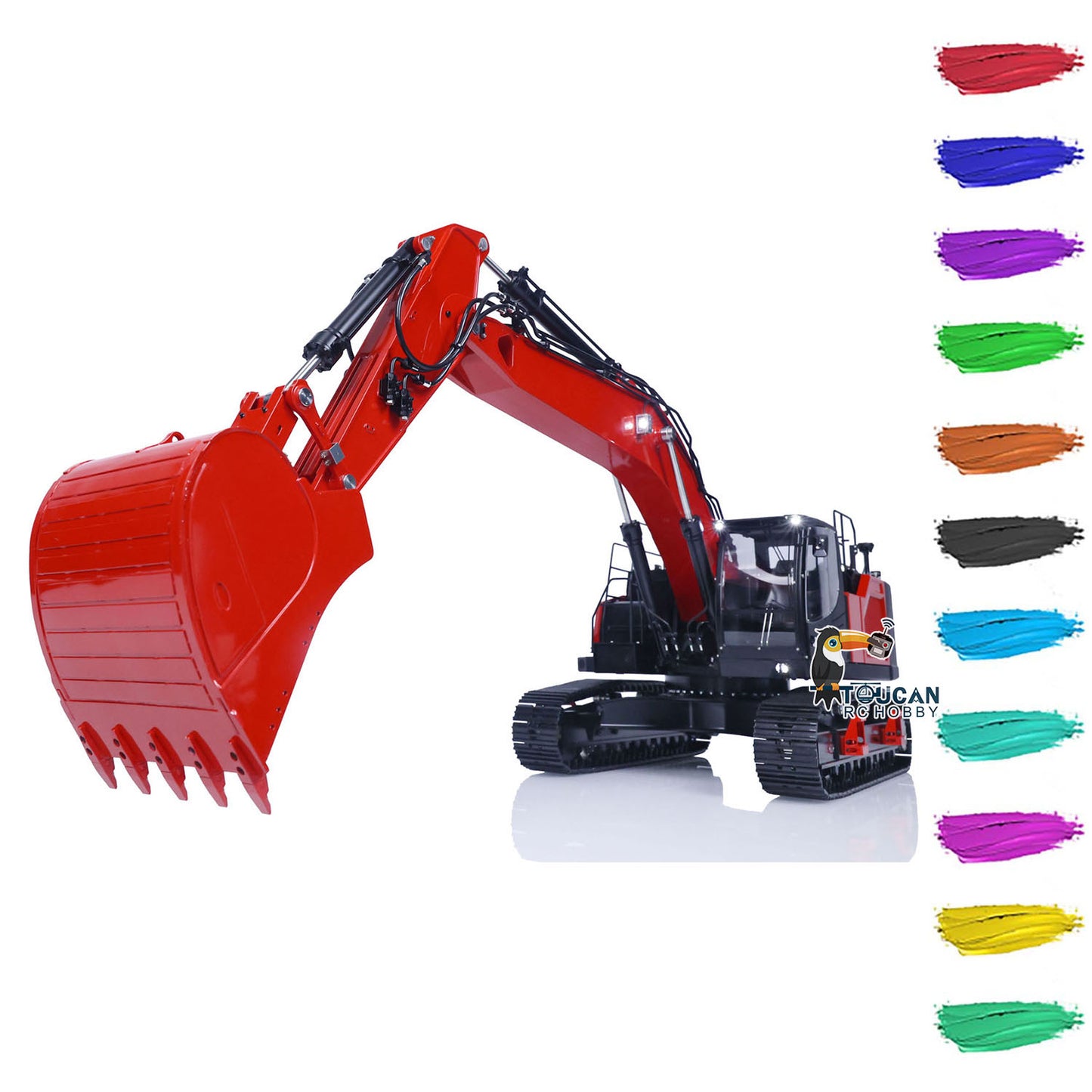 LESU 1/14 Aoue Metal Painted Assembled LR945 Hydraulic RC Excavator Digger B0016 With Sound System