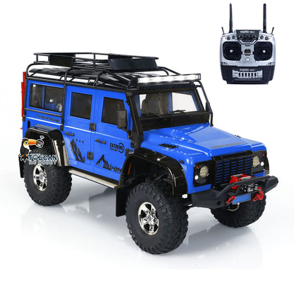 Voiture à chenilles RC 1/10 4x4 Véhicule d'escalade tout-terrain P411 Lumières Treuil fumant