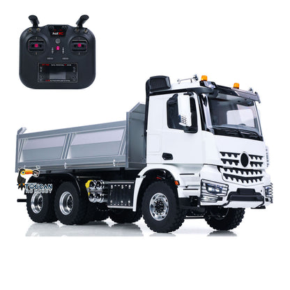 MDMODEL 2Speed 6x6 Metal Chassis 1/14 Radio Controlled Hydraulic Dumper Truck 3348 Tipper Differential Axle Light Sound HotRC Radio 2026 PNP