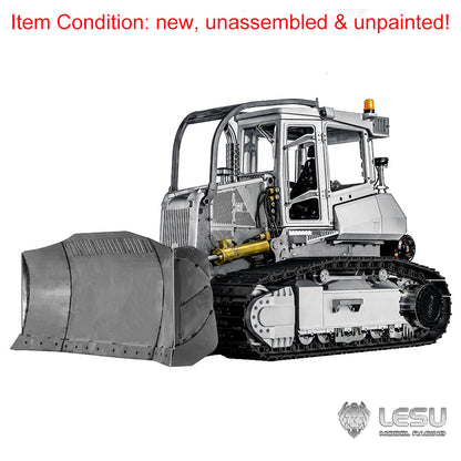 IN STOCK LESU 1:14 RC Hydraulic Bulldozer Aoue 850K Black Track Dozer