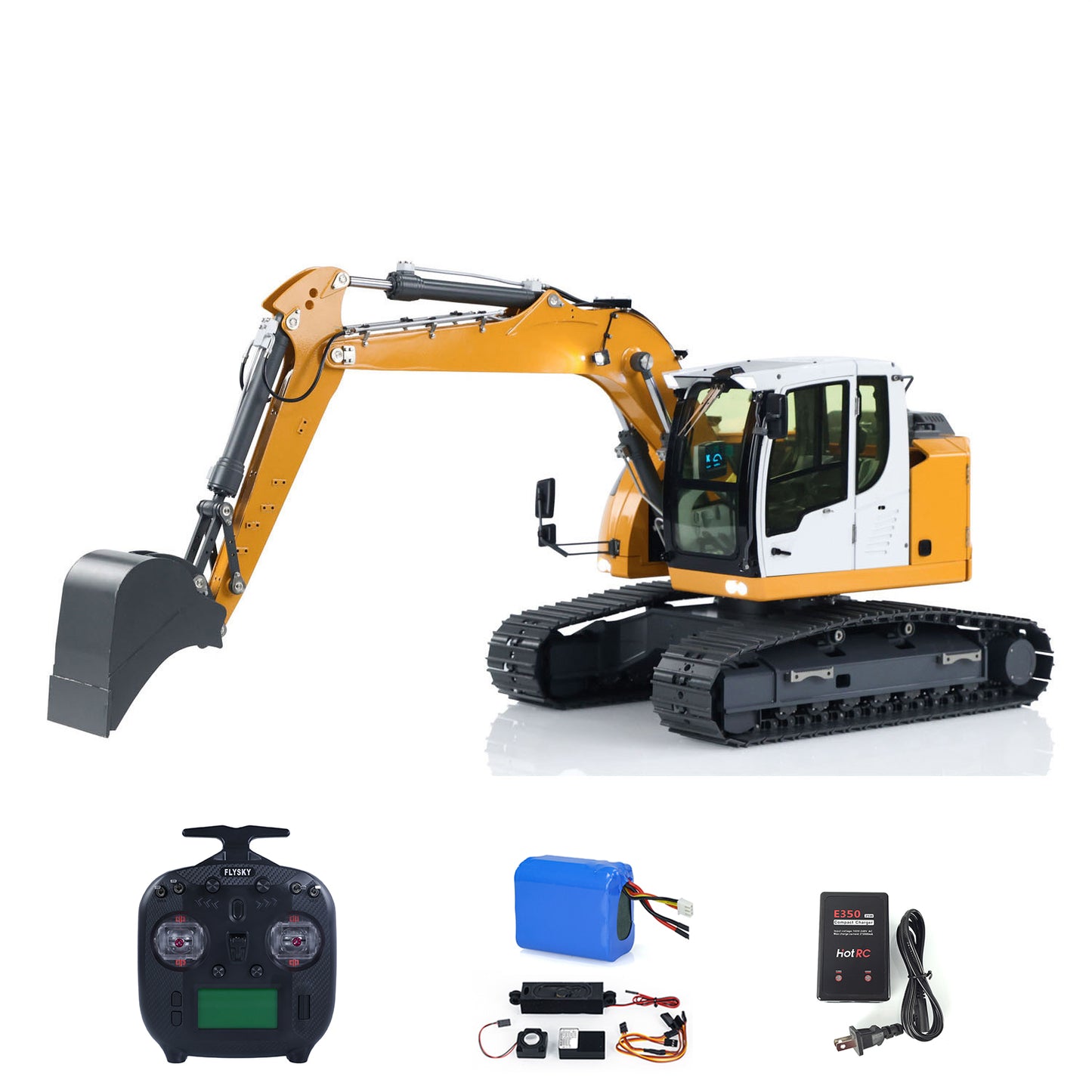 Fast Shipping 1/14 RC Hydraulic Excavator R920 JDM-208 Metal Remote Control Digger Model Sound