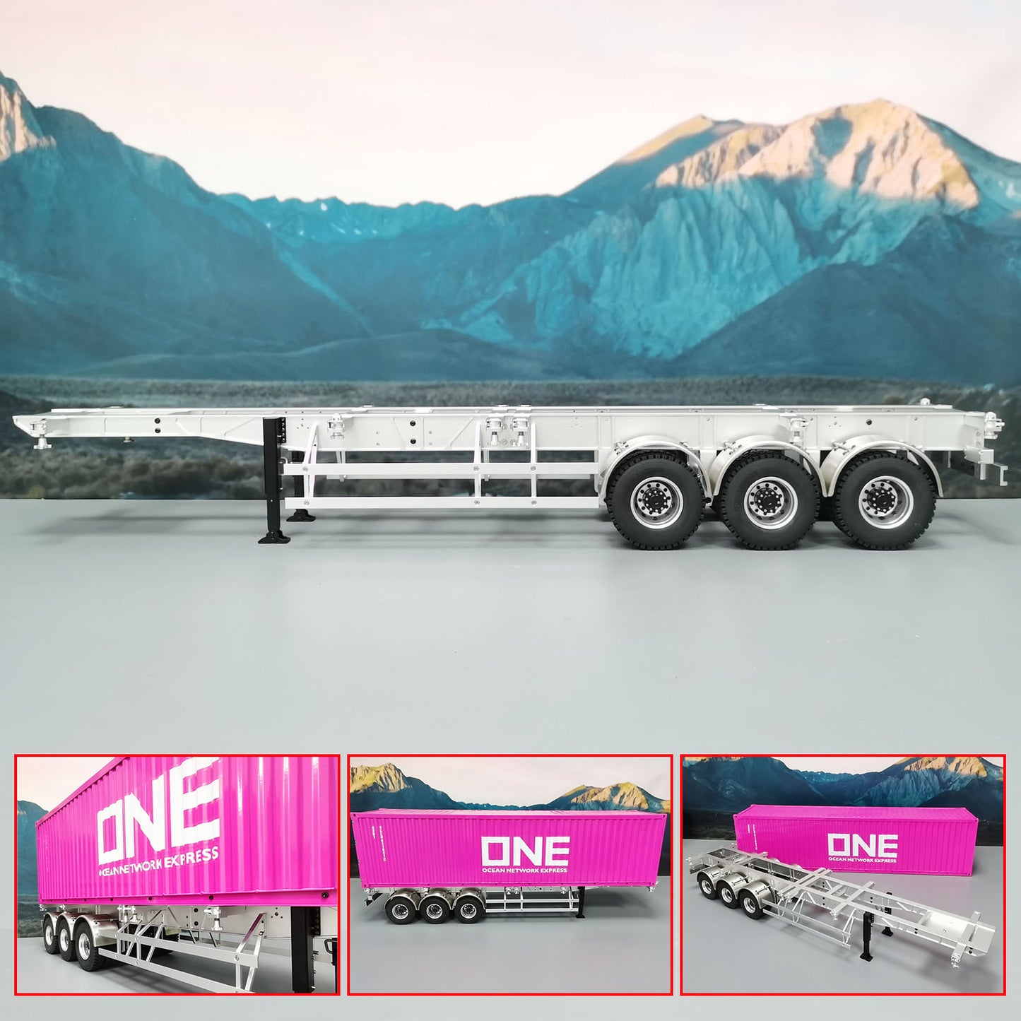 1/14 MD Model Metal Frame 3 Axles Trailer