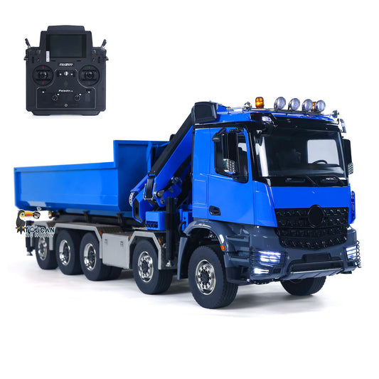 1/14 10x10 RC Hydraulic Full Dump Crane Truck U-shaped Bucket