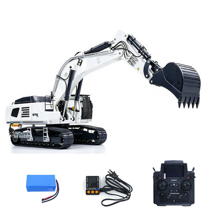 40KG! RTR 1/12 Metal Hydraulic RC Digger LR976 6CH Valves Remote Control Excavator 3.0L Dual Pump Hobbywing Brusheless ESC