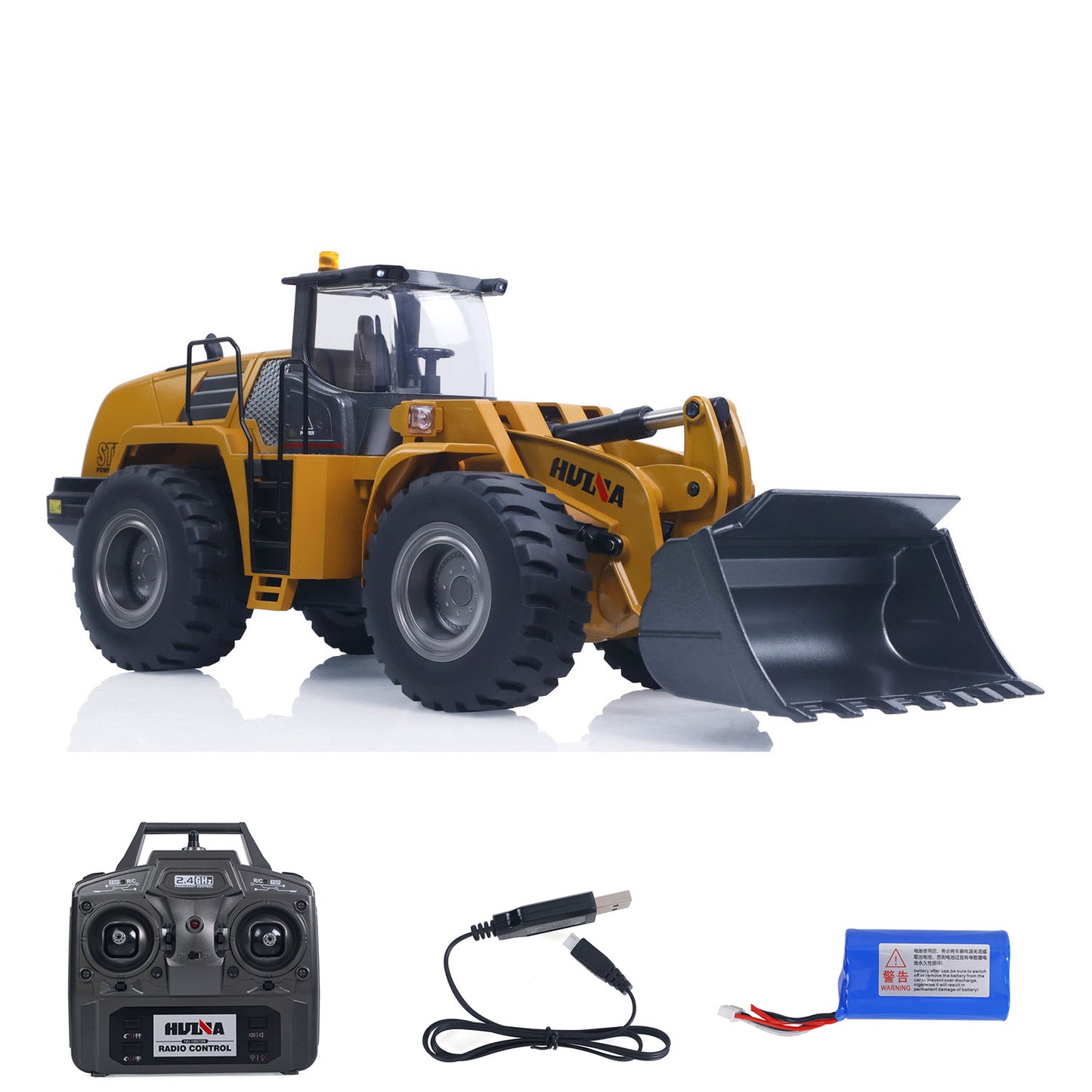 ONLY ONE Fast Shipping 1/14 HUINA Toys 2.4G Radio Controlled Loader 1583 Electric Lifting System Lights Sound RC Construction Vehicles Assembled