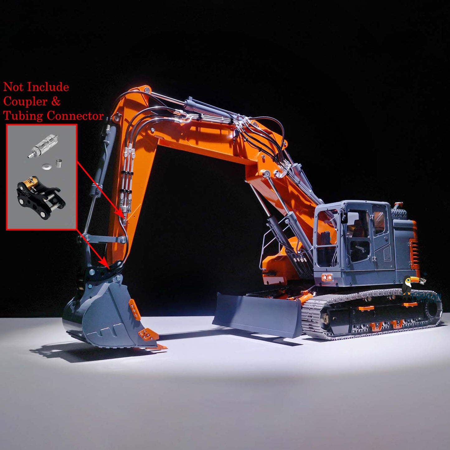 LESU 1/14 Aoue Metal ET26L Painted Assembled PNP Hydraulic Three-section RC Excavator B0012