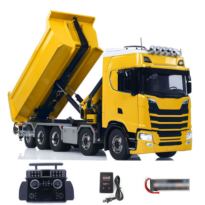 770S 10x10 1/14 Grue hydraulique RC Voiture à benne basculante Camion à benne basculante complet en métal RTR Batterie