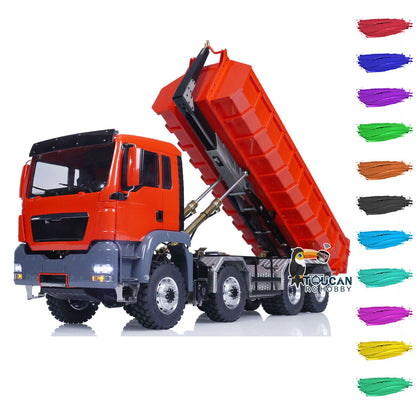 LESU 1/14 MAN TGS Painted Unassembled 8x8 Hydraulic RC Roll On/Off Dumper Truck Tipper 20160901