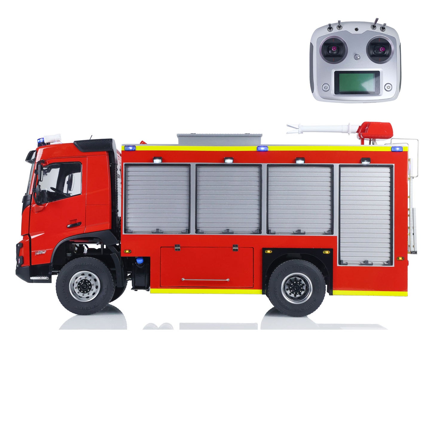 1/14 4X4 Plastic Chassis Radio Controlled Sprinkler Fire Truck VO FMX 2Speed Gerabox Water Spraying RC Model Vehicle No Battery