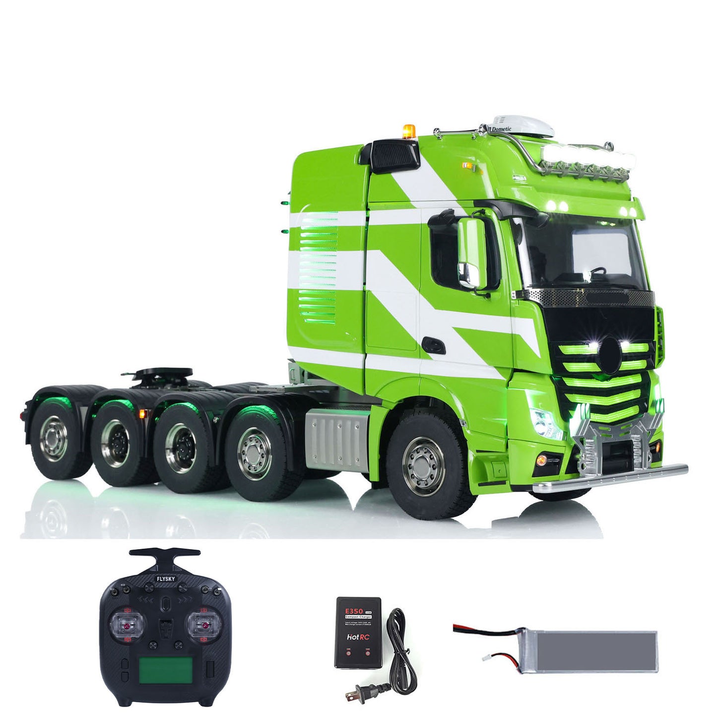Unitru-01 3363 1/14 RC Tractor Truck Remote Control Lorry Car 10*10 Metal Chassis Smoke ST8 Radio Differential Lock RTR Light Multimedia Display Screen