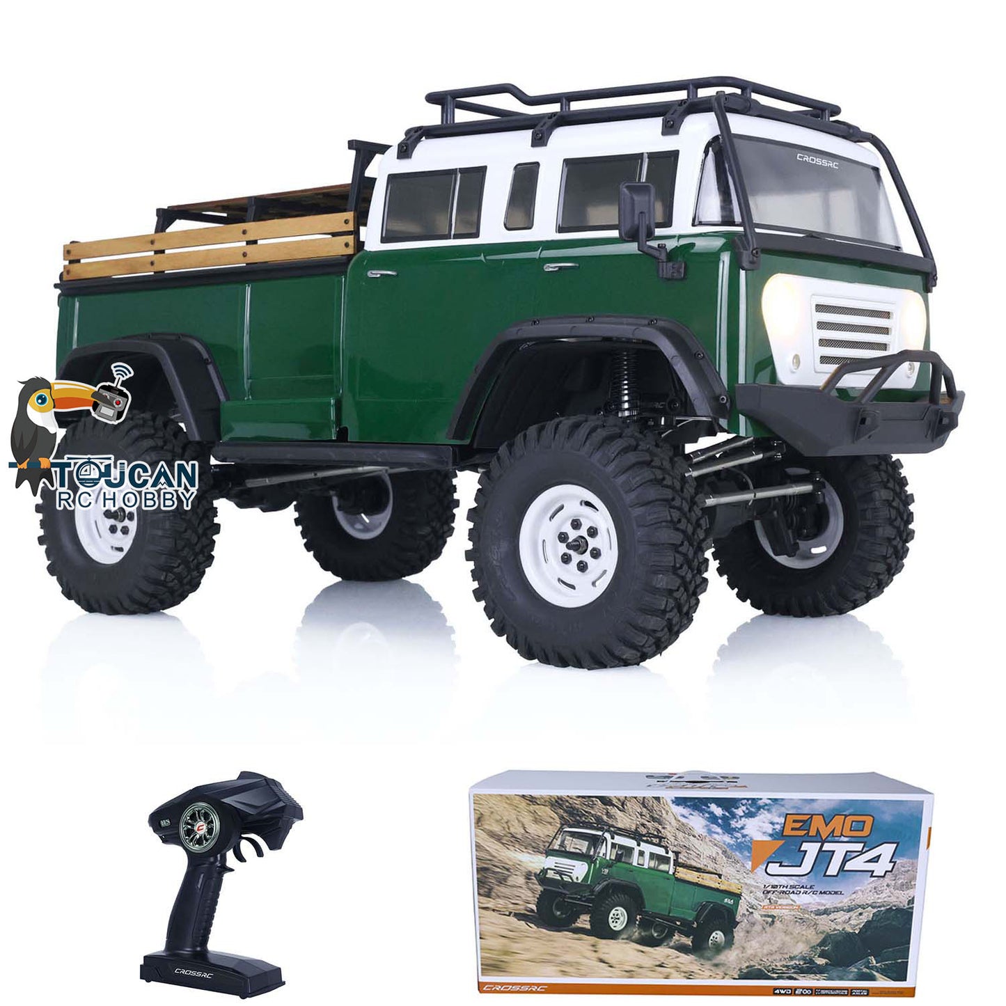 CROSSRC 1/10 JT4 4WD RC Off-Road Crawler PNP Green