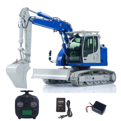 CUT Model 1/14 RC Hydraulic Excavator 914 5CH Valve Metal Remote Control Digger Construction Vehicle Warning Light Flysky ST8 Radio Sound System