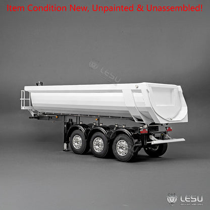 LESU 3Axles Metal 1/14 RC Hydraulic Dump Trailer for DIY TAMIYA Tractor Truck Radio Controlled Lorry Car Vehicle R62 R770S