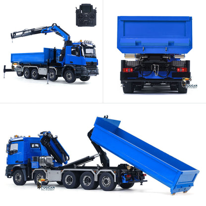 1/14 10x10 RC Hydraulic Full Dump Crane Truck U-shaped Bucket