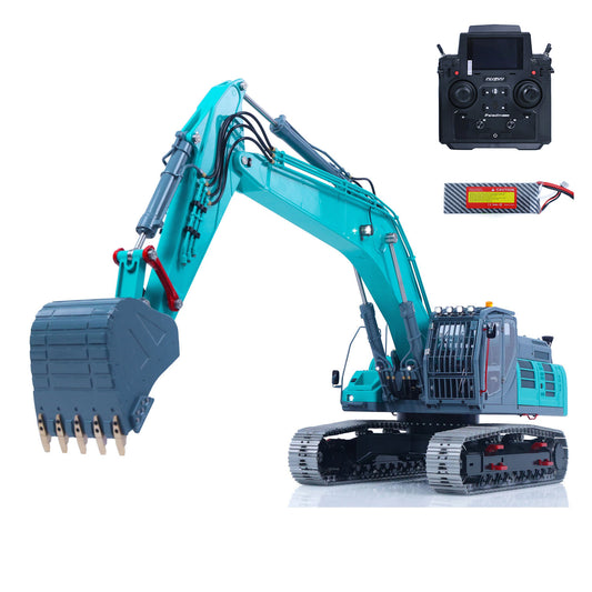 LESU 1/14 RC Metal Hydraulic Excavator SK500 RTR Remote Control Digger Model 6CH Valve 3MAP Pump Relief Valve PL18EV Lite Radio