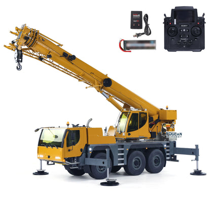 Eyewhale 1/14 All Terrain Remote Control Hydraulic Mobile Crane Truck D1050 Ready to Run FlySky PL18EV Sound Light System