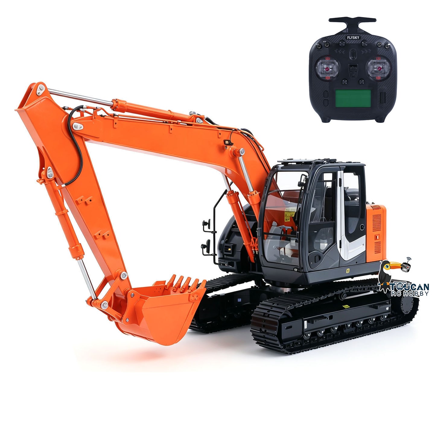 SFROG ZX135US LITE Metal Digger 1/14 RC Hydraulic Excavator 3CH Valve 3.5-4MPA Pump Manual Quick Coupler ST8 Radio Light Sound