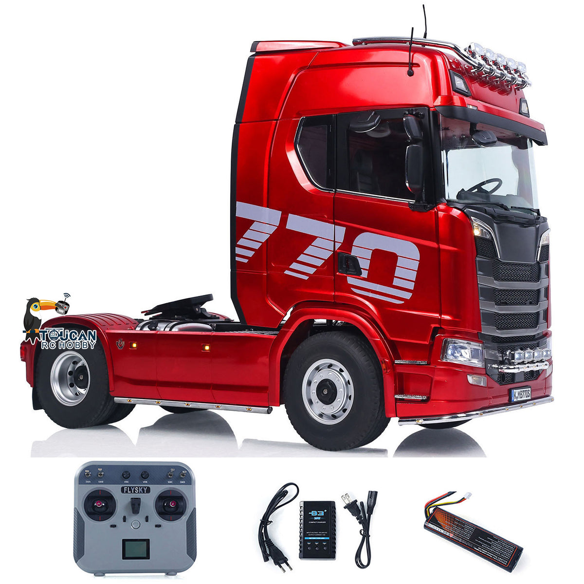 US Stock Kabolite K770S-100 1/14 4x2 RC Tractor Truck RTR with 2-Speed Transmission FS L12 Remote Controller LED Lights Sound System