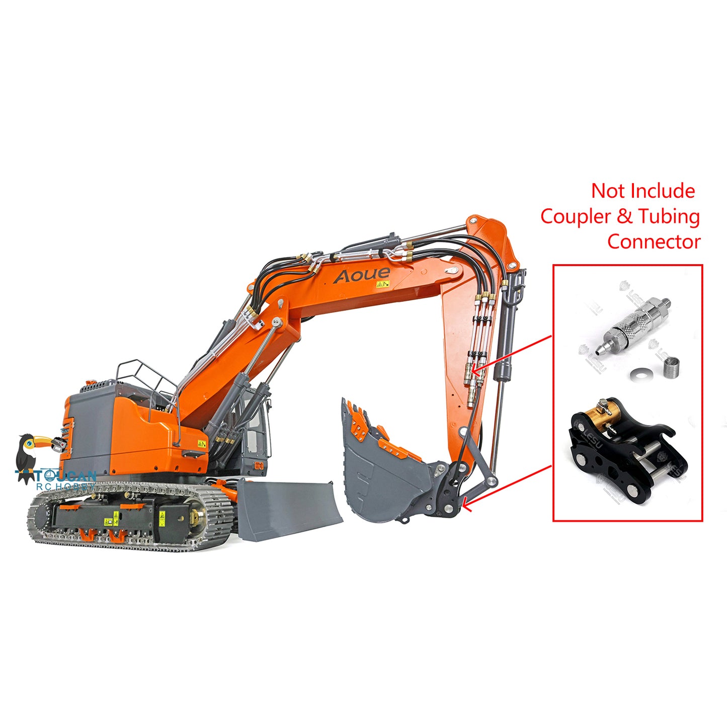 LESU 1/14 Aoue Metal ET26L Painted Assembled PNP Hydraulic Three-section RC Excavator B0012