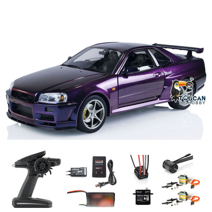 Capo 1/8 Assembled Painted RTR 4x4 4WD R34 RC Racing Drifting Car With Brushless Motor ESC