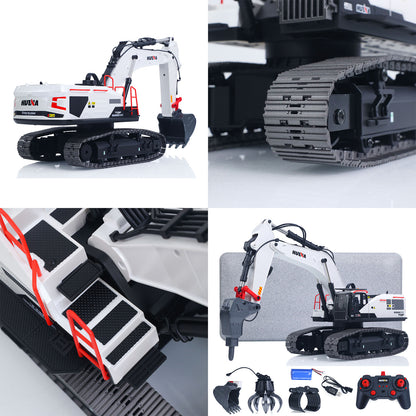 US STOCK 1/14 HUINA RC Metal Excavator Model Toys 1594 Radio Control Digger Light Sound Battery