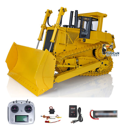 US STOCK 1/14 DXR2 Metal RC Hydraulic Bulldozer Radio Control Dozer 201 New Sound Module