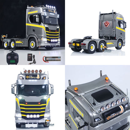 TOUCAN 1/14 RC Tractor Truck 770S RTR 3Speed Lorry 6X6 Metal Chassis Axle Locks Smoke Sound Light Chassis Suspension ST8 Battery