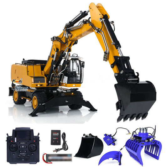 1/14 Wheeled RC Hydraulic Excavator 946-3 PL18EV Radio Controller Digger Ripper Grab