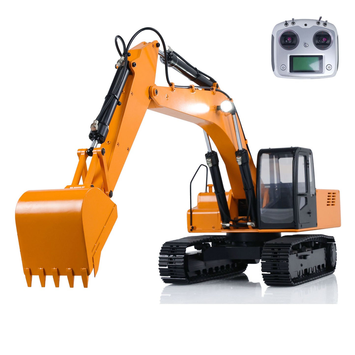 Fast Shipping JDM 1/12 Hydraulic Excavator Painted Assembled RC Model Pump Tracks Light Radio