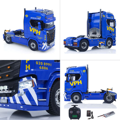 4*4 Metal 2Speed Transmission 770S RC Tractor Truck 1/14 Remote Control Vehicle Differential Locks Hobbywing Brushed 80A ESC RTR