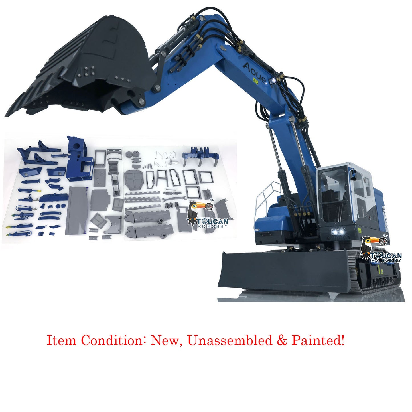 LESU 1/14 Aoue Metal ET26L Painted Unassembled Hydraulic Three-section RC Excavator B0012