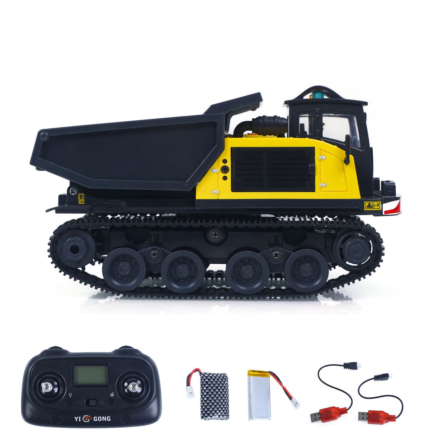 Fast Shipping 1/50 T14R Panther RTR Electric RC Crawler Dump Truck Construction Vehicle Tracked Tipper Finished Model Toys Lights Sounds Unit
