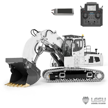 LESU LR956 1/14 Metal RC Hydraulic Front Shovel Excavator B0031 Dual Pumps KIT/PNP/RTR Digger with 7CH Valve Light System Simulated GPS