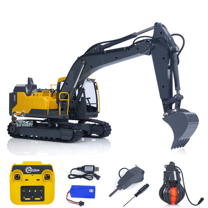 1/16 DoubleE E598 003 Electric Lifting RC Excavator Metal 2Arms Remote Control Digger Hammer Bucket Claw 360 Degrees Rotating