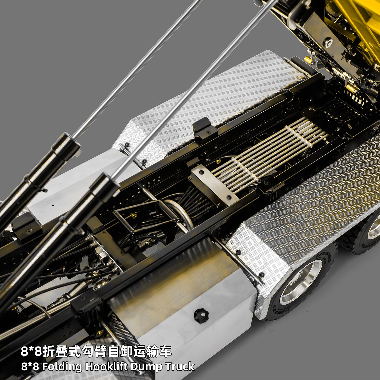 Deposit New Product Pre-order LESU 1/14 Metal 8x8 Roll-Off Truck Full Dump RC Construction Vehicle
