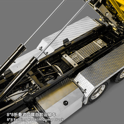 Deposit New Product Pre-order LESU 1/14 Metal 8x8 Roll-Off Truck Full Dump RC Construction Vehicle