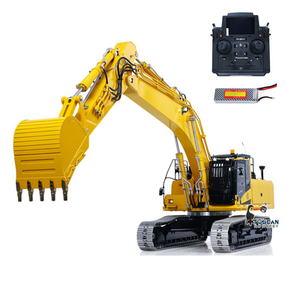 LESU 1/14 Metal Remote Control Hydraulic Tracked Excavator RTR Aoue PC500 RC Digger 7Ways Valve PL18EV Lite Radio Light Battery