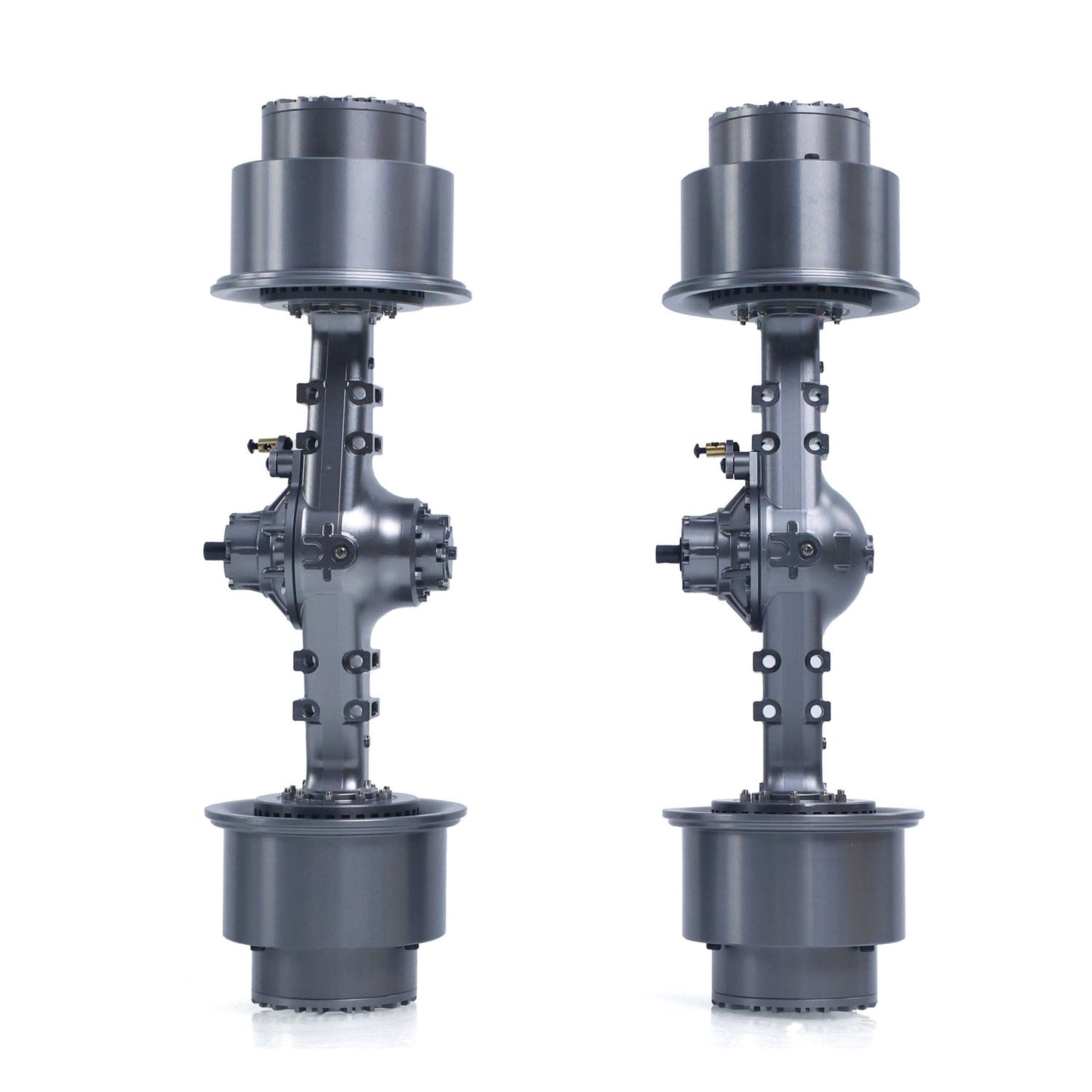 Metal Wheel Side Reduction Front Axle for 1/14 RC Hydraulic Loader ZW370 JDM-198 Radio Control Articulated Truck Model E450C Construction Vehicle