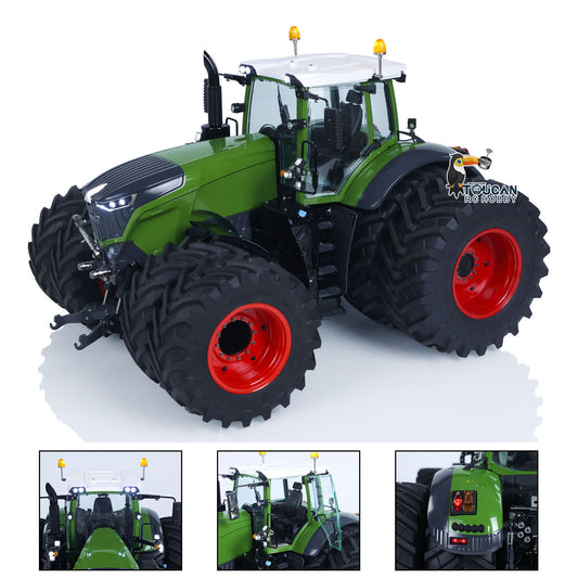 Double Wheeled LESU AOUE 1050 4x4 1/14 Metal Hydraulic RC Tractor Car Light Smoking Simulation Sound Radio Controlled Farm Truck