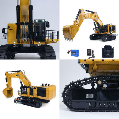 RTR 1/14 Hydraulic RC Excavator 6015B Metal Remote Control Digger Heavy Duty Model Construction Vehicle Flysky PL18EV Lite