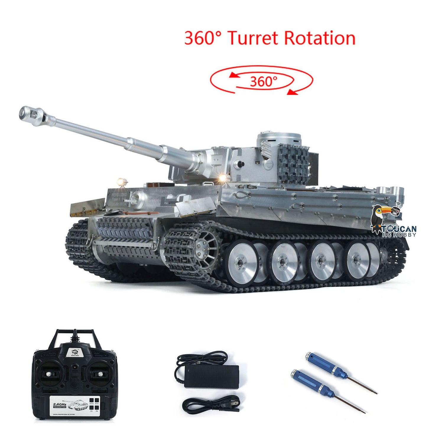 Henglong 1/8 Scale Full Metal German Tiger I RTR RC Tank 3818 Model Tracks Wheel