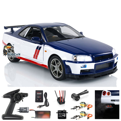 Capo 1/8 Assembled Painted RTR 4x4 4WD R34 RC Racing Drifting Car With Sound Light System Smoke Function