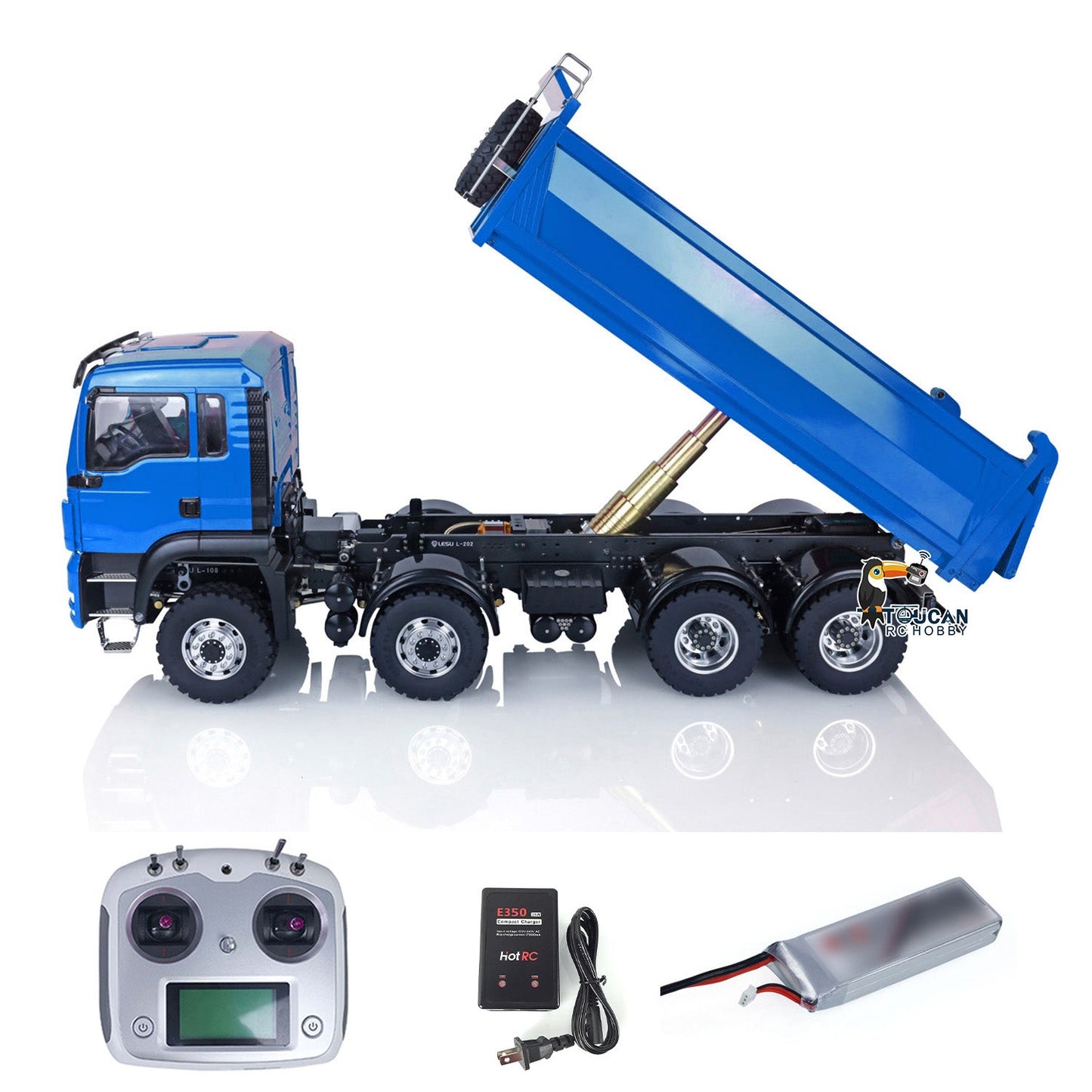 LESU 8x8 1/14 RC Hydraulic Lifting Dumper Truck