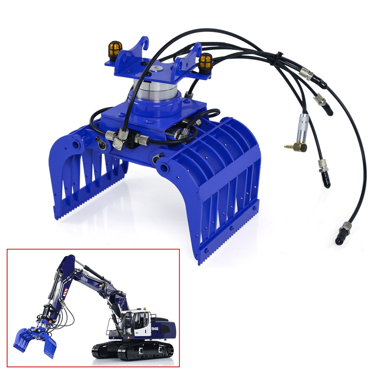 IN STOCK Metal Hydraulic Grab Bucket for 1/14 946 946-3 Tracked Wheeled RC Excavator